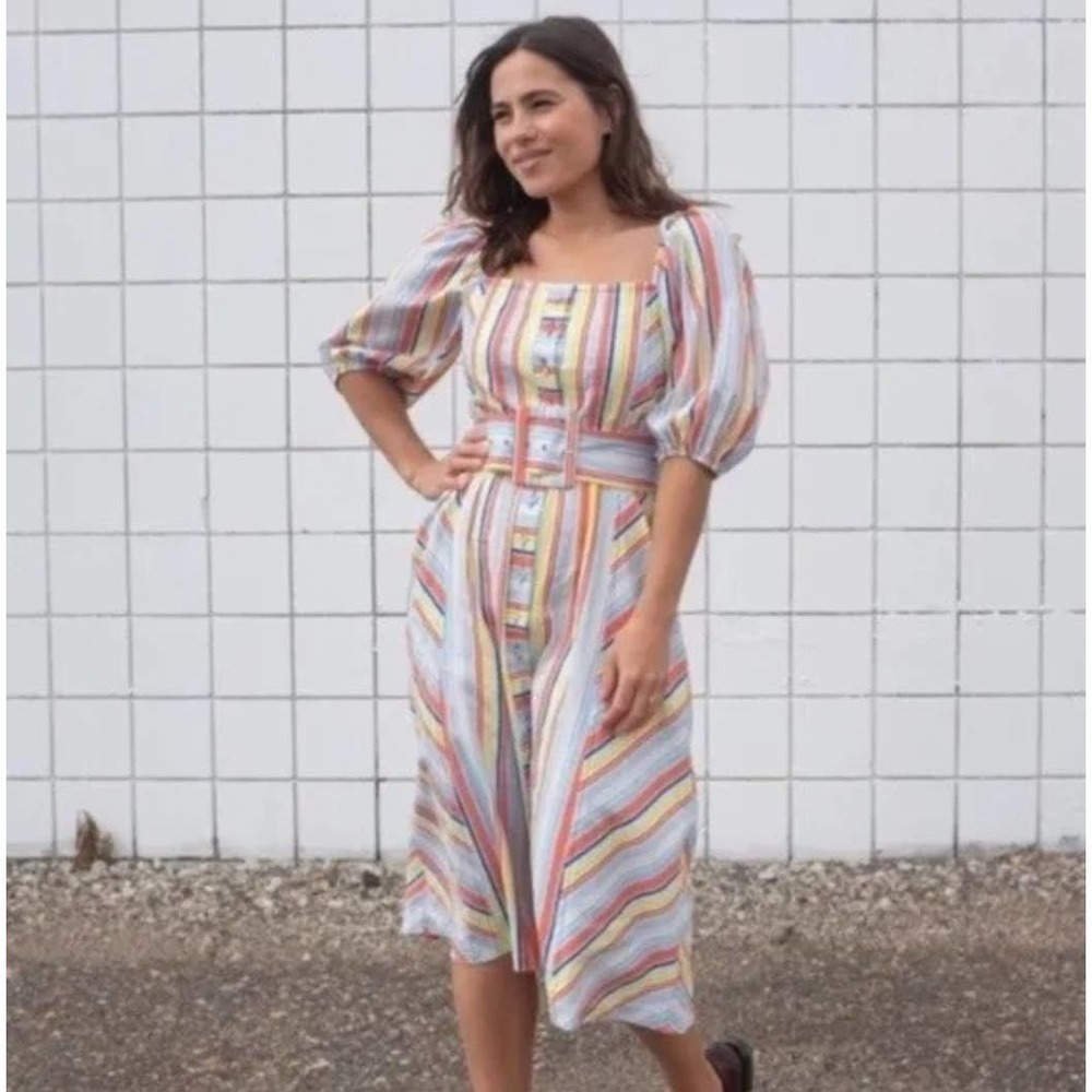 NWT Tanya Taylor Claude Stripe‎ Dress Size 8